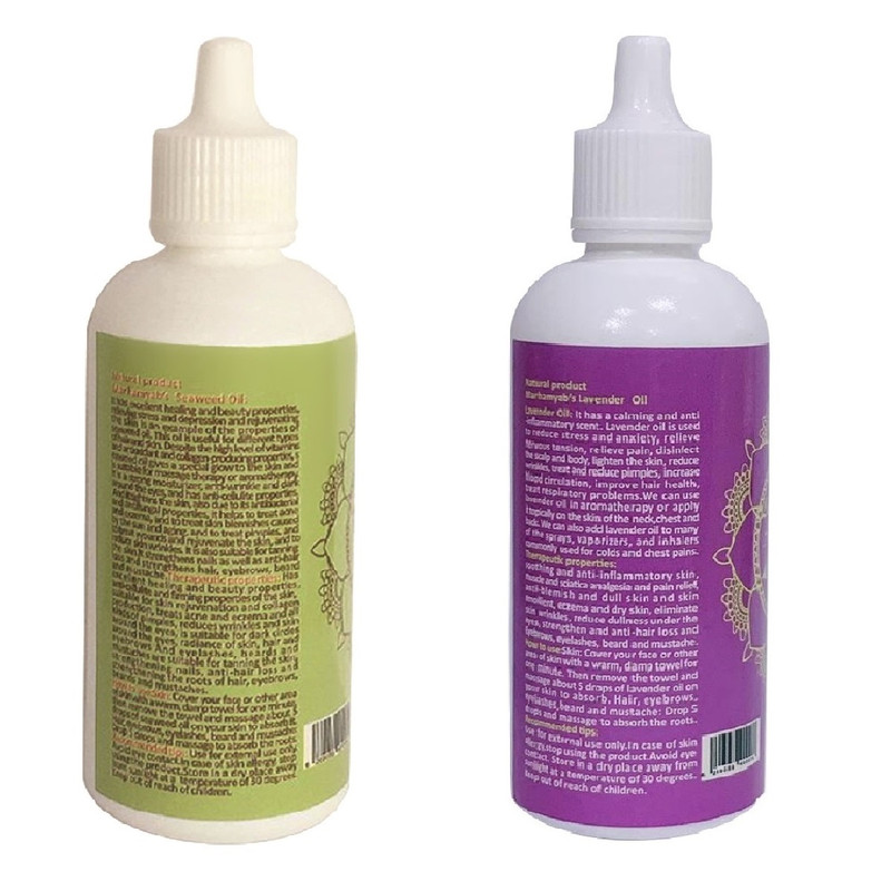 روغن مو مرهم یاب مدل اسطوخودوس و جلبک دریایی  حجم 80 میلی لیتر مجموعه 2 عددی