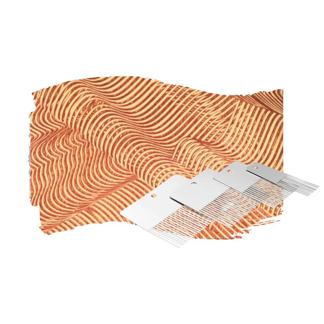 ابزار پتینه طرح شیار فلزى  کد SF8113 مجموعه 4 عددی