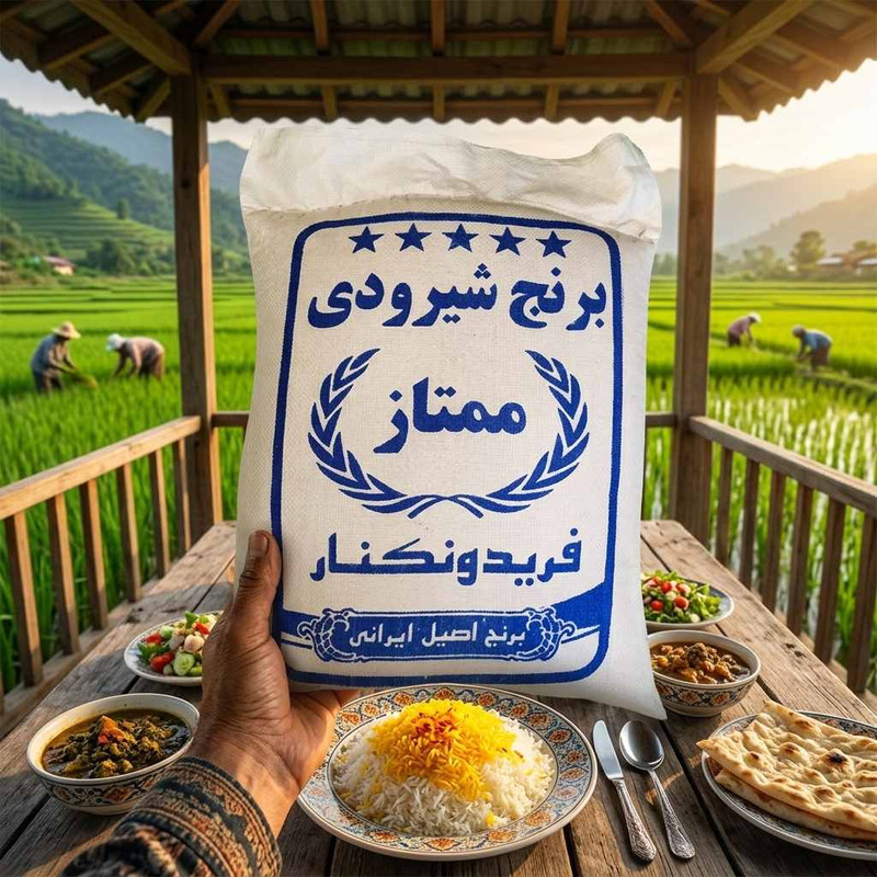 برنج شیرودی ممتاز فریدونکنار - 10 کیلوگرم