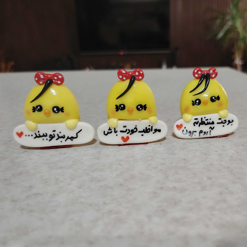 عروسک داشبوردی خودرو طرح جوجه ها مجموعه 3 عددی