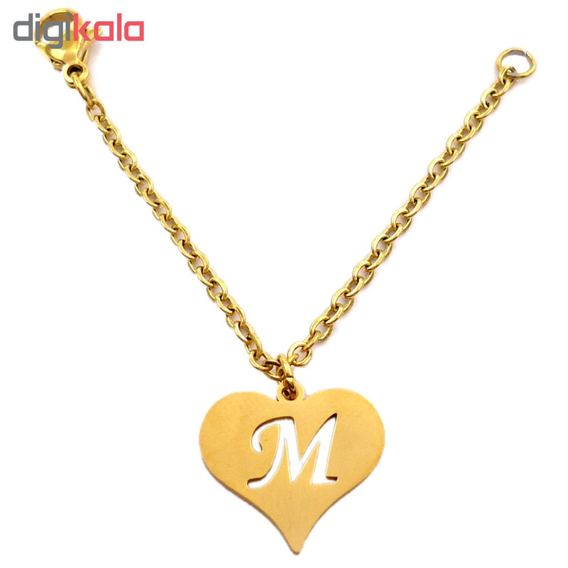 آویز ساعت آی جواهر طرح حرف M کد 11686AV