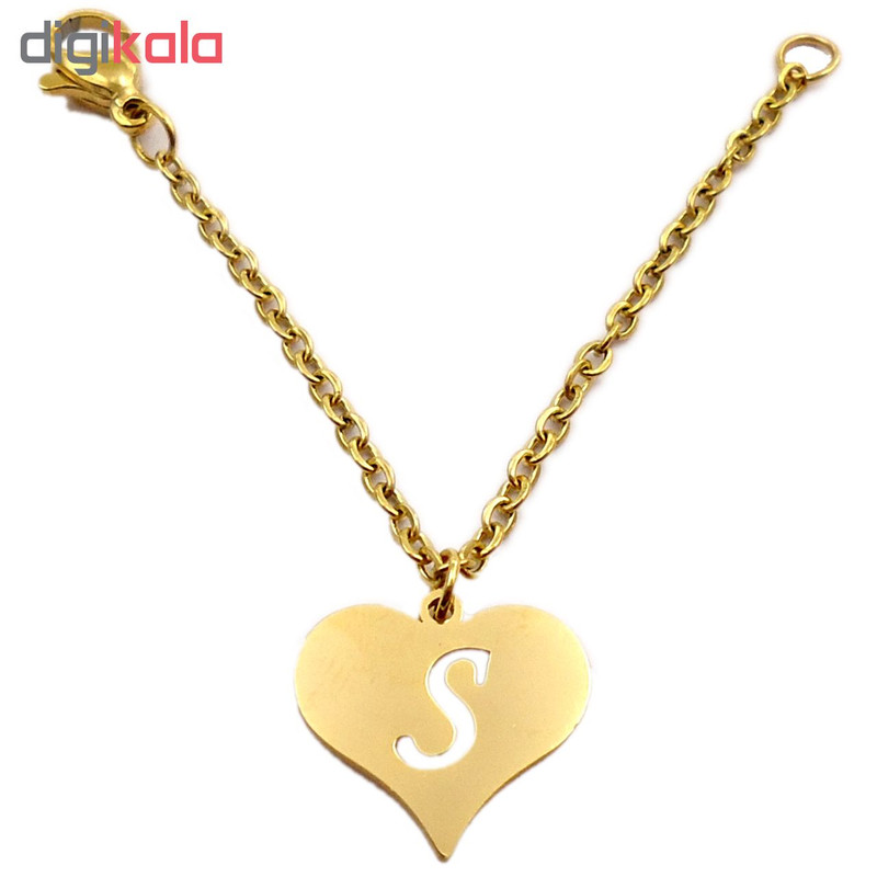 آویز ساعت آی جواهر طرح حرف S کد 11686AV