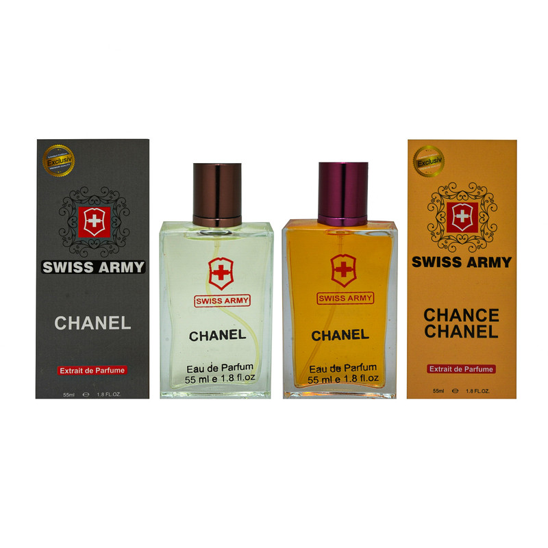 ادوپرفیوم زنانه سوئیس آرمی مدل CHANCE CHANEL حجم 55 میلی لیتر به همراه ادوپرفیوم مردانه ALLURE CHANEL