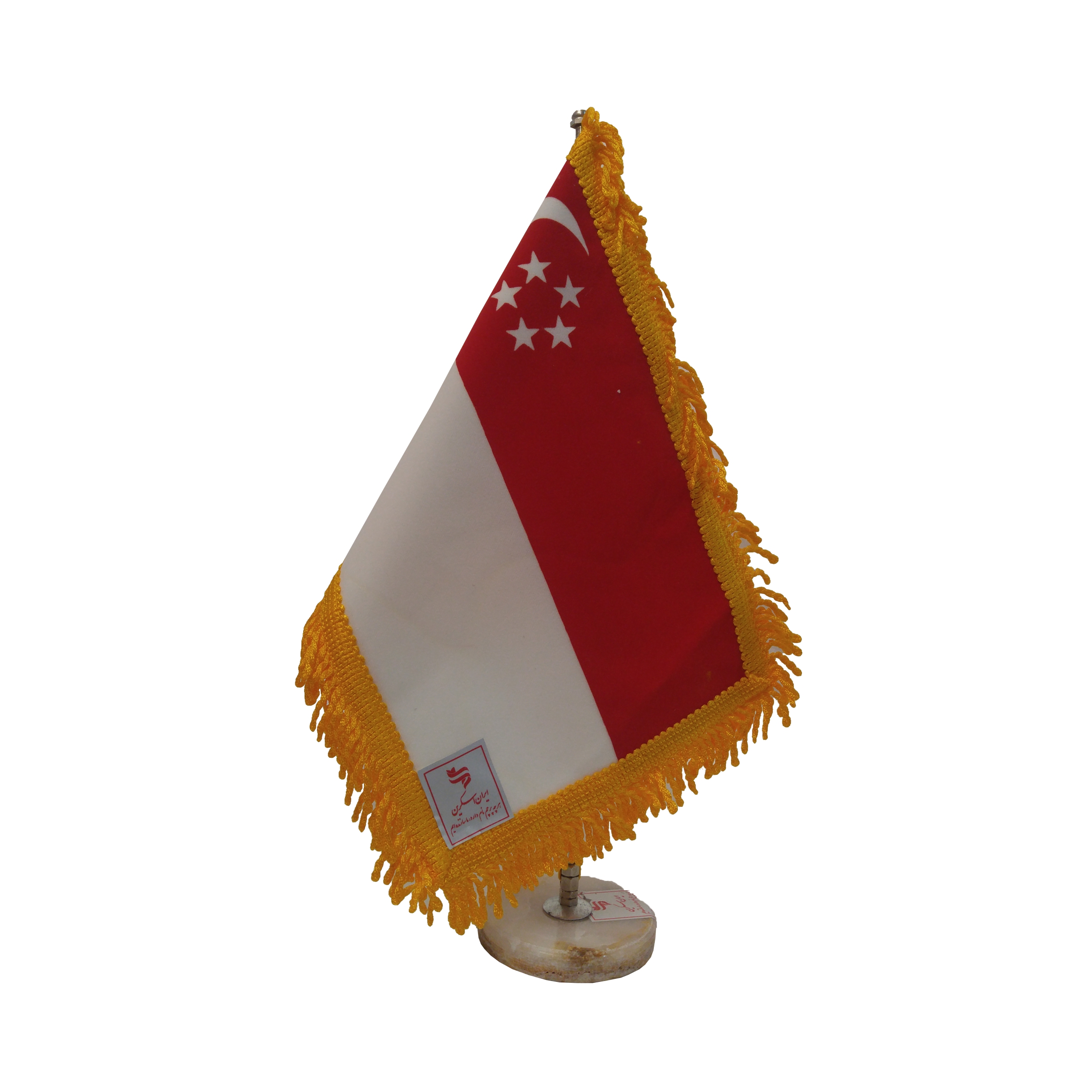 پرچم رومیزی ایران اسکرین طرح پرچم سنگاپور مدل 20479