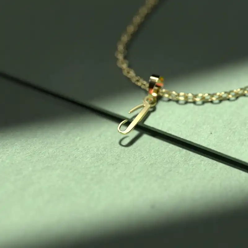 گردنبند طلا 18 عیار زنانه مدوپد مدل حرفI کد II2-1-1024