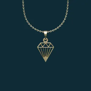گردنبند طلا 18 عیار زنانه مدوپد مدل الماس کد AA2-1-1274