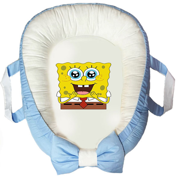 سرویس خواب سه تکه نوزاد ناریکو مدل گارد محافظ دار طرح باب اسفنجی کد 0648