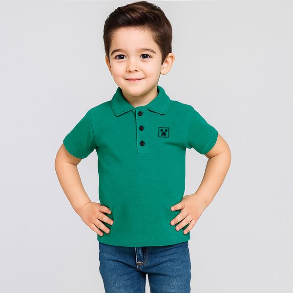 پولوشرت آستین کوتاه پسرانه تیتیش مدل ماینکرافت-653