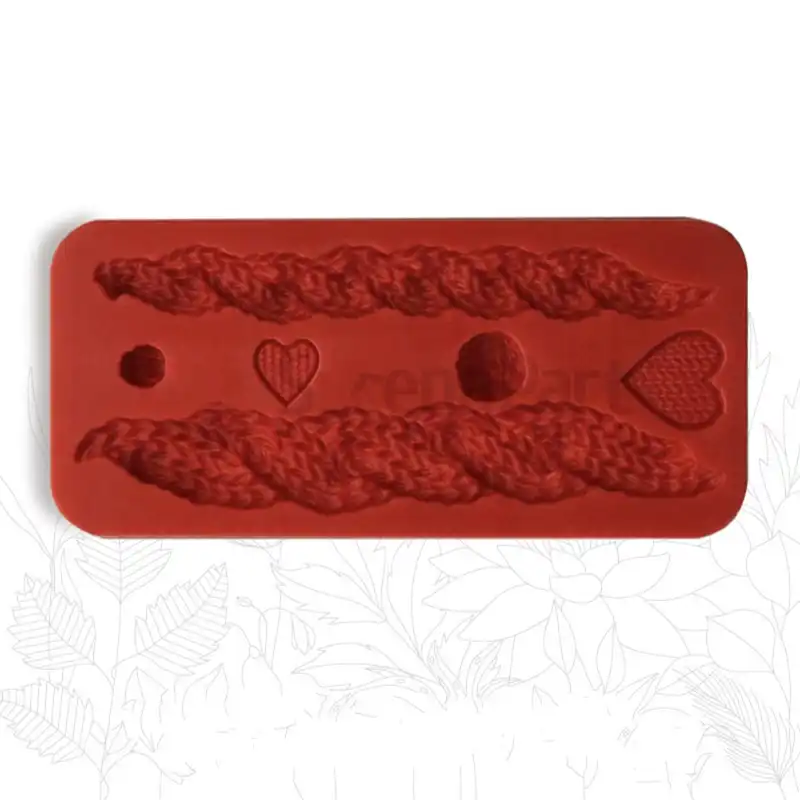 قالب شکلات مدل مالد فوندانت طرح مولد بافت و ریسه کد M44