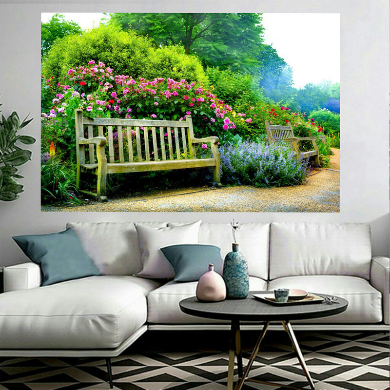 پوستر دیواری طرح طبیعت مدل درختان و گل کد AR1373