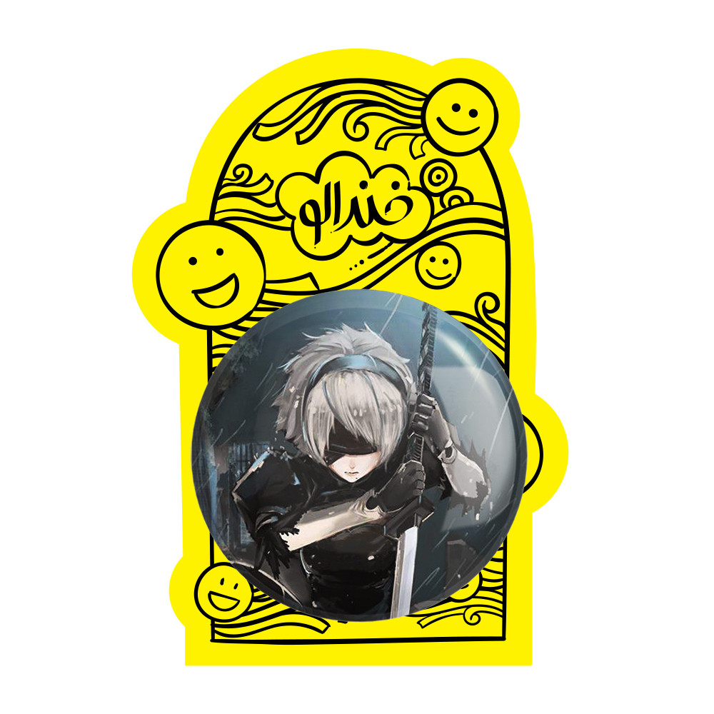 آینه جیبی خندالو طرح انیمه نیر اتوماتا Nier Automata ver 1.1a مدل تاشو کد 27469