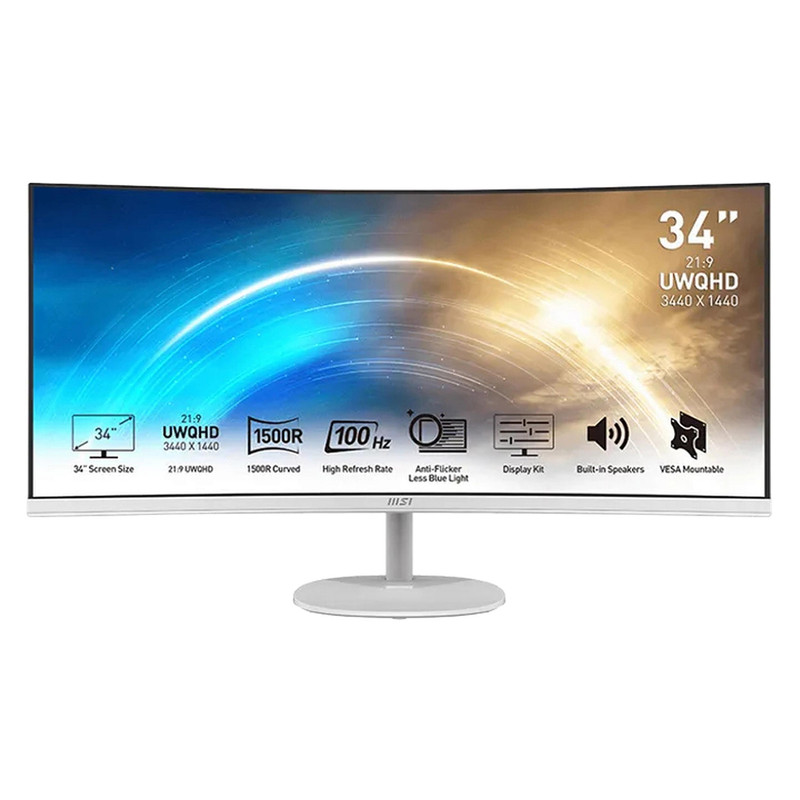 مانیتور خمیده ام اس آی مدل Pro MP341CQW سایز 34 اینچ