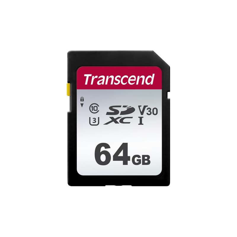 کارت حافظه SDXC ترنسند مدل 300S کلاس 10 استاندارد C10, U3, V30 سرعت 95MBps ظرفیت 64 گیگابایت کارت حافظه SDXC ترنسند مدل 300S کلاس 10 استاندارد C10, U3, V30 سرعت 95MBps ظرفیت 64 گیگابایت
