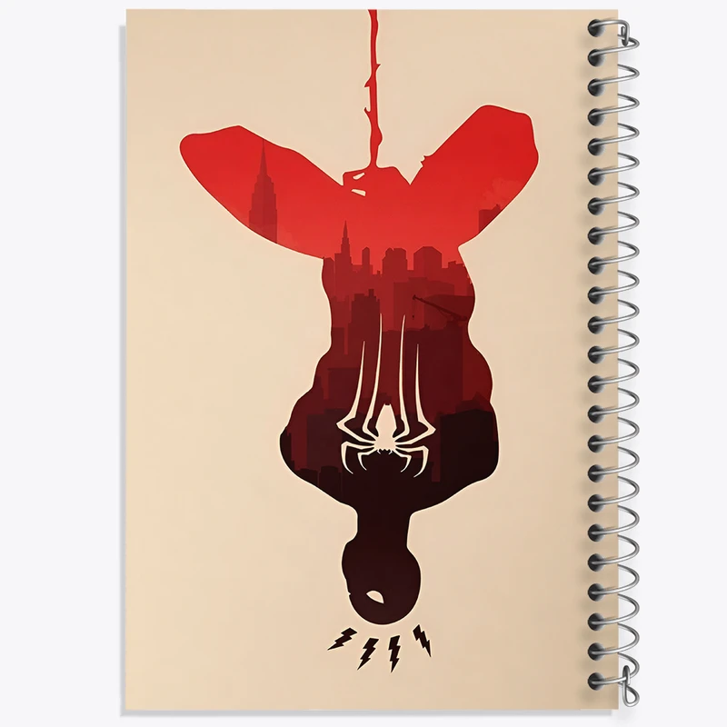 دفتر ژورنال نویسی 50 برگ خندالو مدل نقطه ای طرح مرد عنکبوتی (Spider Man) کد N3249