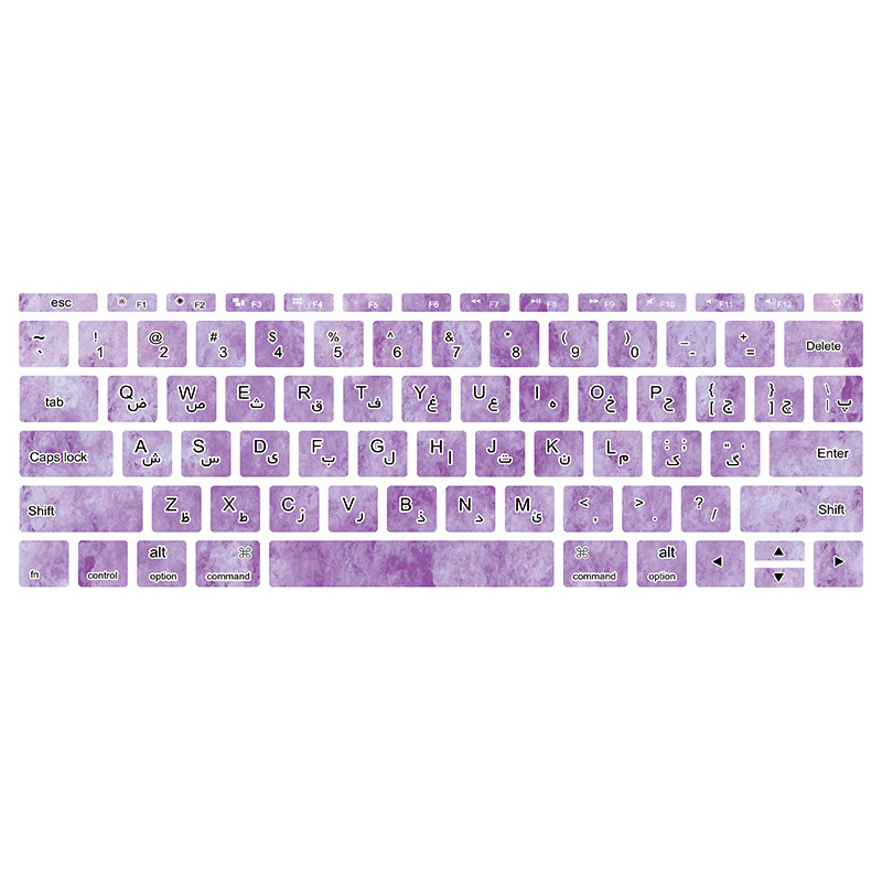 برچسب کیبورد فارسی طرح marble 65 مناسب برای مک بوک پرو 12 اینچ 2015-2017