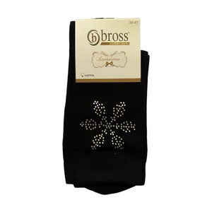 جوراب ساق بلند زنانه بروس مدل نگین دار