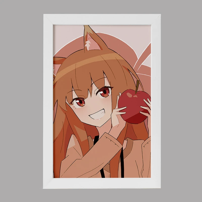 تابلو خندالو مدل هولو انیمه ادویه و گرگ کد 36149