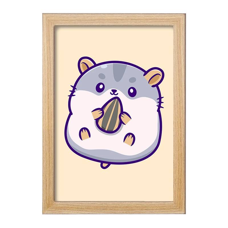 تابلو خندالو مدل حیوانات بامزه همستر کد 29638