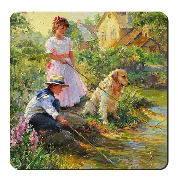 زیر لیوانی طرح کودکان کنار رودخانه کد nzl703