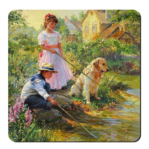 زیر لیوانی طرح کودکان کنار رودخانه کد nzl703