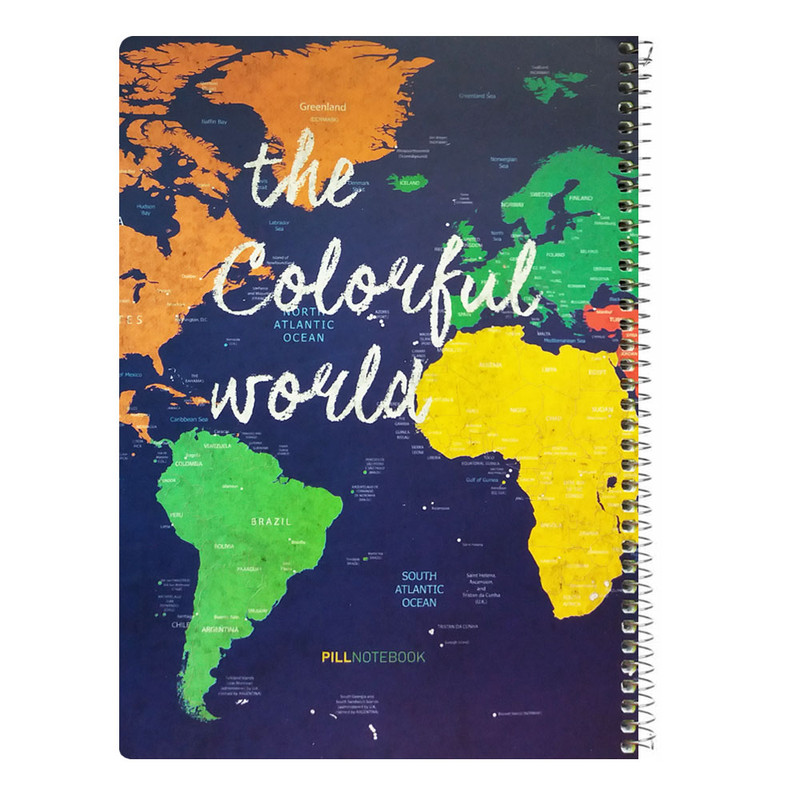 دفتر مشق 100 برگ پیل مدل the colorful world-1119 کد 119801