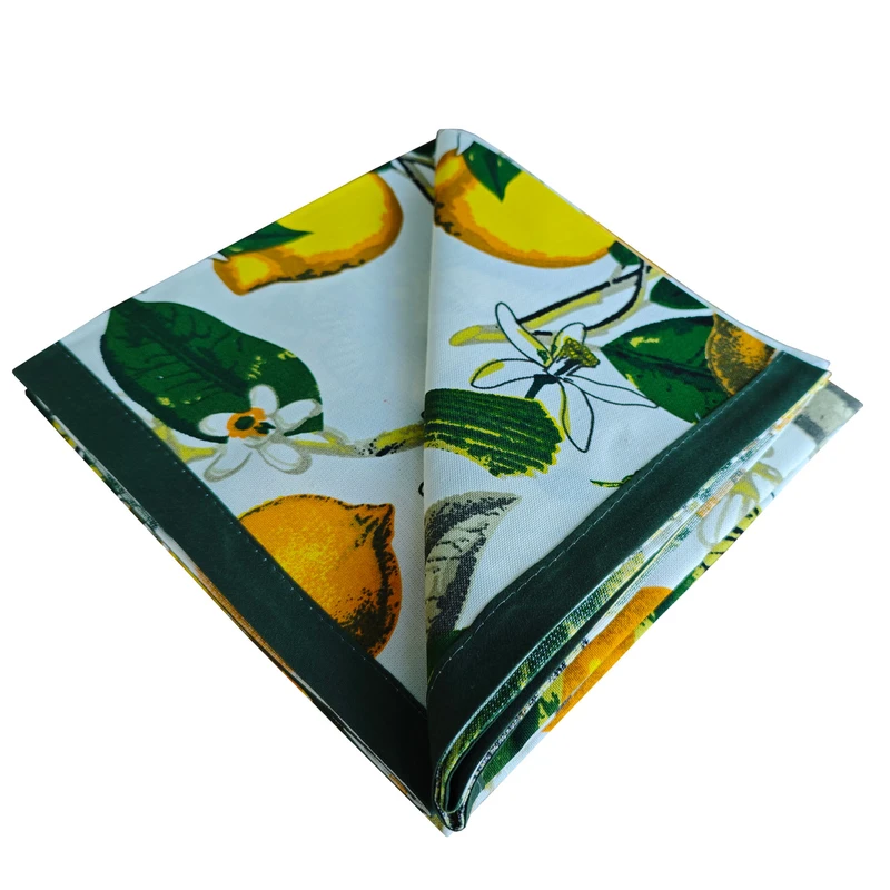 سفره 4 نفره نساجی دُر هنر یزد مدل باغ لیمو سایز 90×90 سانتی متر