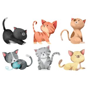 نقد و بررسی استیکر کلید و پریز گراسیپا طرح گربه های بازیگوش مجموعه 6 عددی توسط خریداران