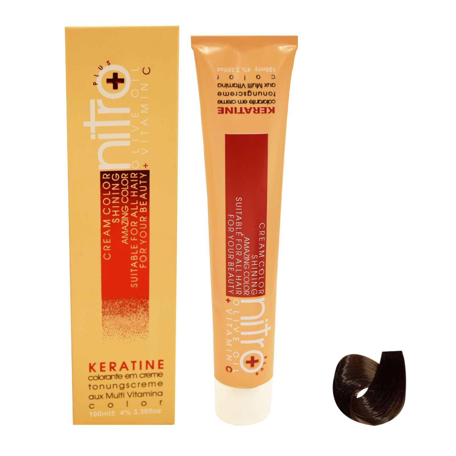  رنگ مو نیترو سری Keratine شماره 7.3 حجم 100 میلی لیتر رنگ بلوند زیتونی تیره -  - 1