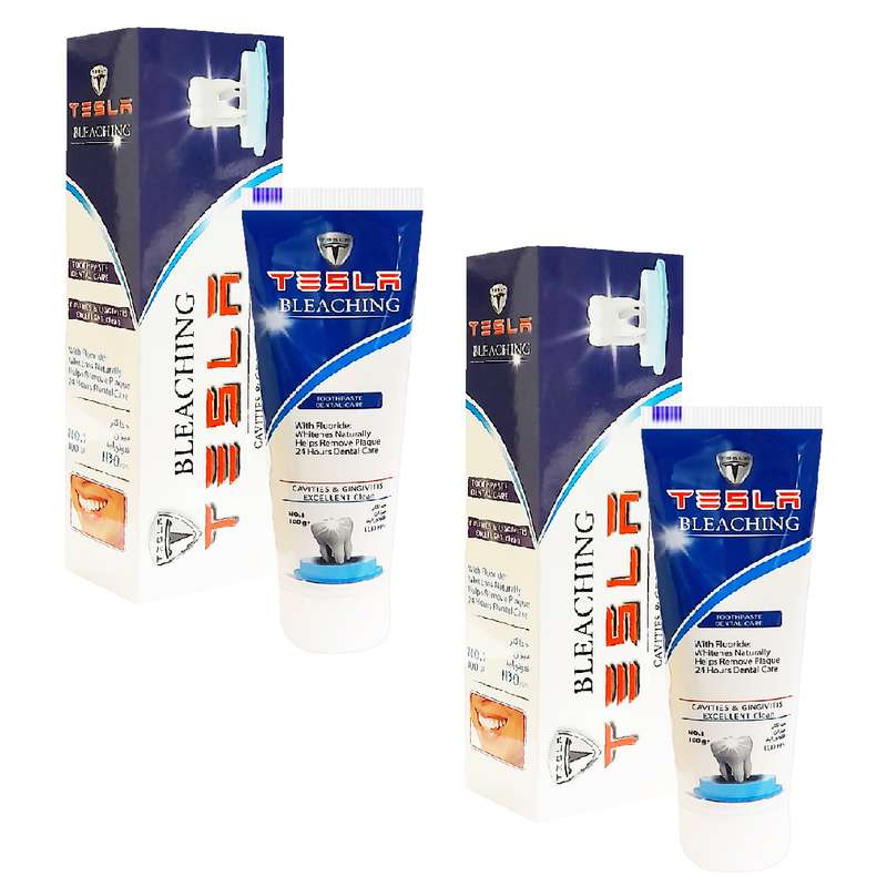 خمیر دندان تسلا مدل Bleaching وزن 100 گرم مجموعه 2 عددی خمیر دندان تسلا مدل Bleaching وزن 100 گرم مجموعه 2 عددی