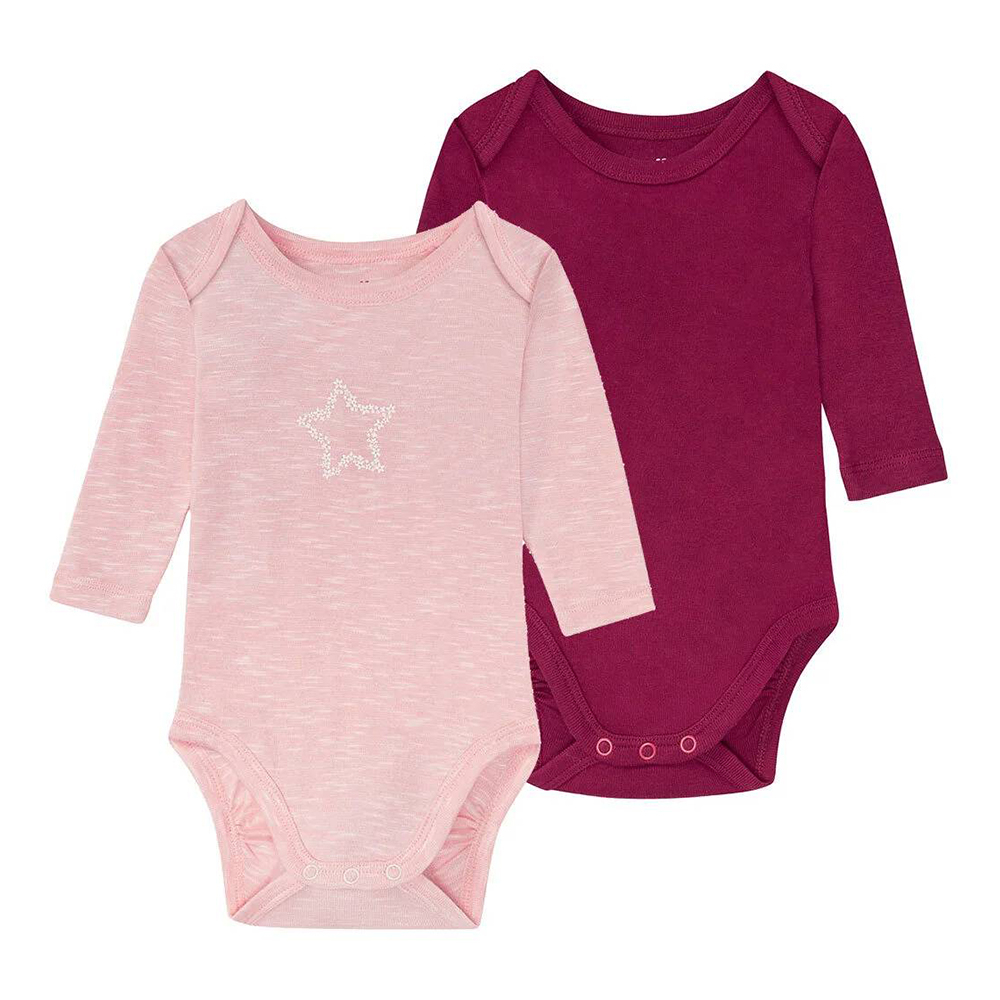 بادی آستین بلند نوزادی لوپیلو مدل ستاره مجموعه 2 عددی