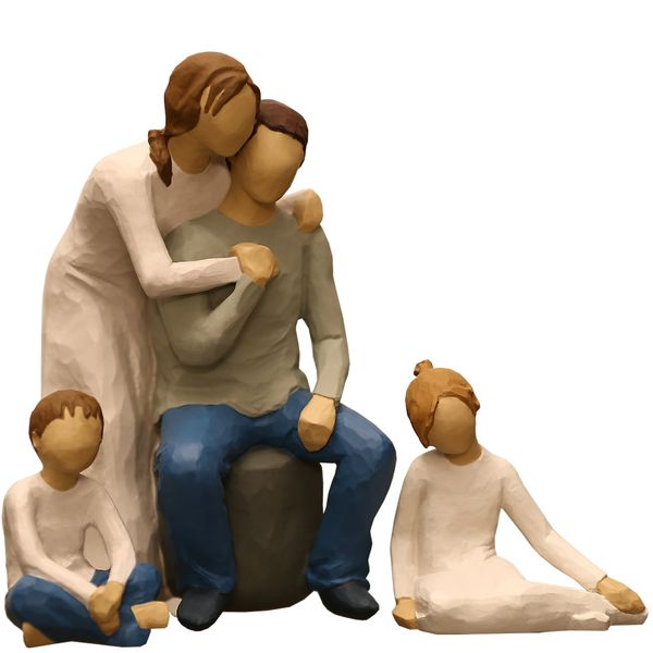 مجسمه امین کامپوزیت مدل Family Grouping کد 569 بسته 3 عددی