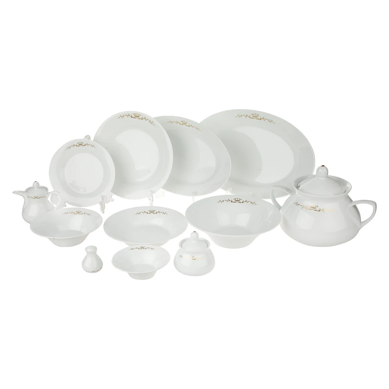 سرویس غذاخوری 108 پارچه 12 نفر چینی زرین ایران مدل Pernses