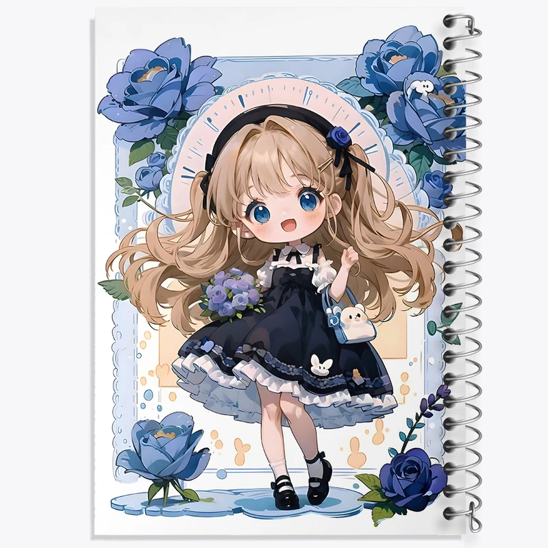 دفتر مشق 100 برگ خندالو طرح دخترانه کیوت کد N4566