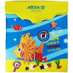 پاستل روغنی 24 + 2 رنگ آریا کد 2041 طرح Lionfish