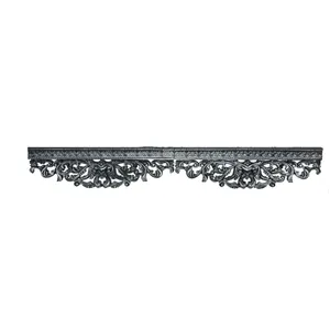 کتیبه پرده خانه سبز منبت پلاستیکی  مشکی نقره ای مدل 310(3/50سانتیمتری)