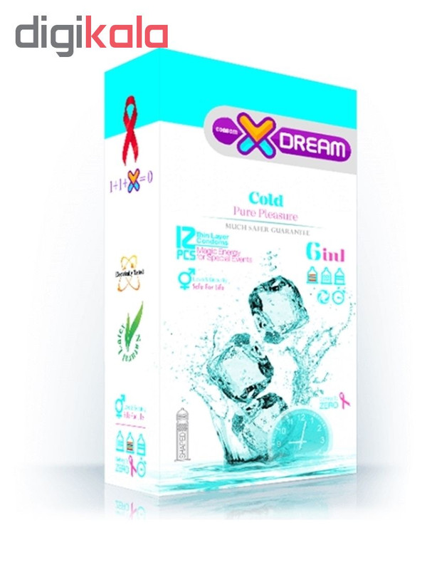 کاندوم ایکس دریم مدل Cold بسته 12 عددی به همراه کاندوم تاخیری کدکس مدل Double Delay بسته 10 عددی کاندوم ایکس دریم مدل Cold بسته 12 عددی به همراه کاندوم تاخیری کدکس مدل Double Delay بسته 10 عددی