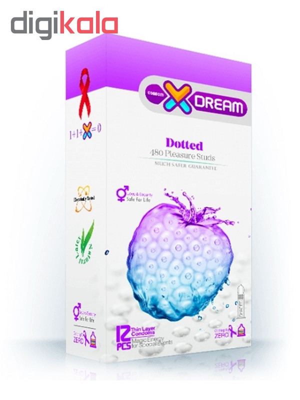 کاندوم ایکس دریم مدل Dotted بسته 12 عددی به همراه کاندوم تاخیری کدکس مدل Double Delay بسته 10 عددی