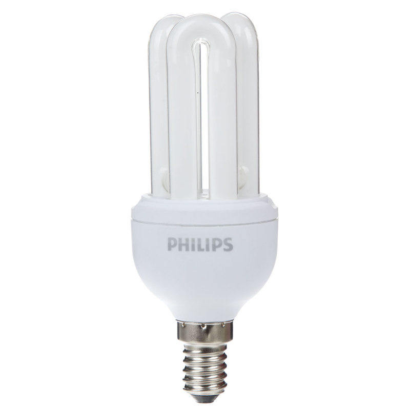 لامپ کم مصرف 8 وات فیلیپس مدل U پایه E14 مجموعه 6 عددی