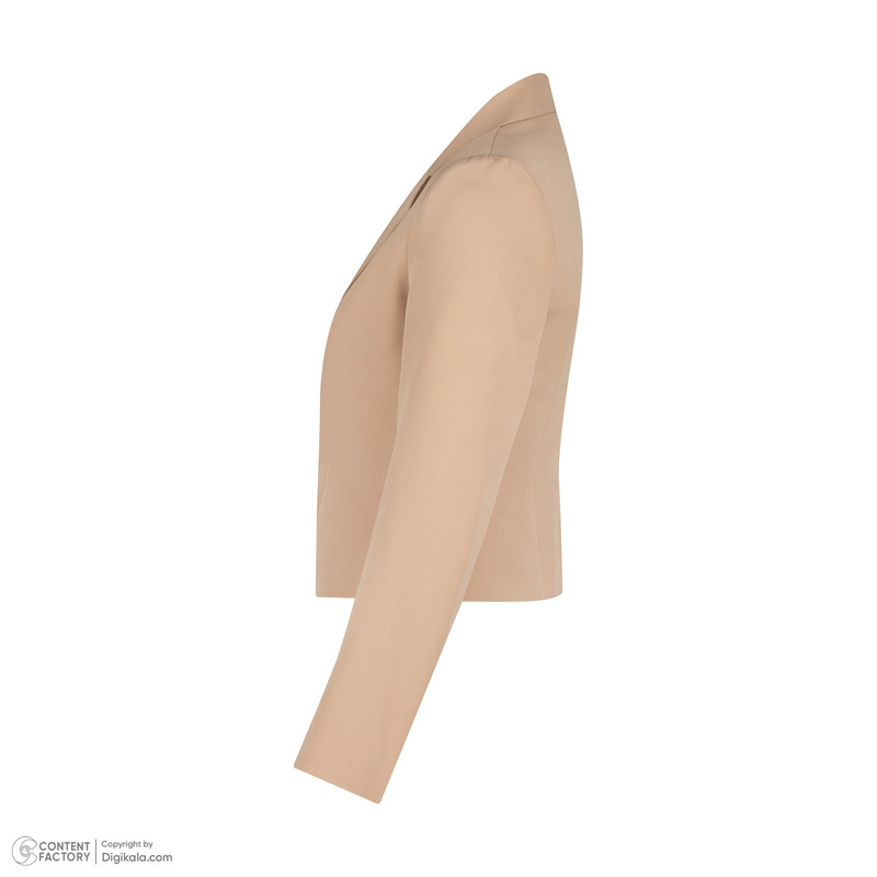 کراپ کت زنانه ریسانی مدل 5266 رنگ کرم