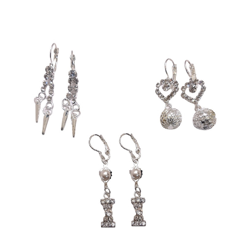 گوشواره دخترانه مدل GOL کد 88 مجموعه 3 عددی