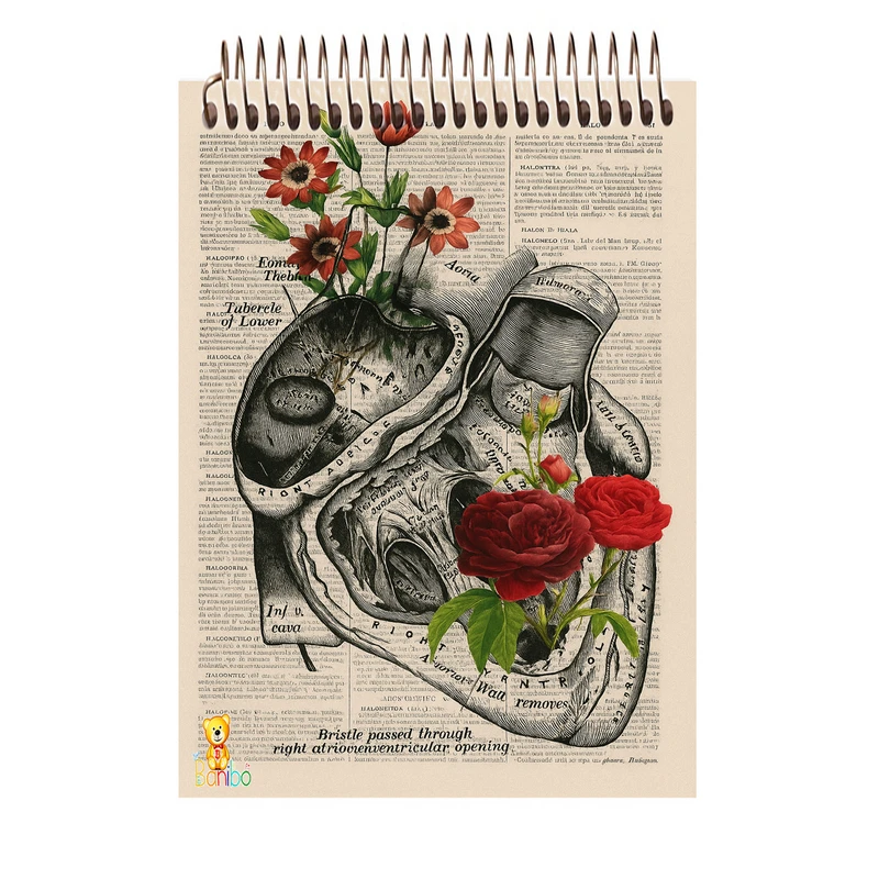 دفتر شطرنجی 100 برگ بانیبو مدل قلب کد 2746