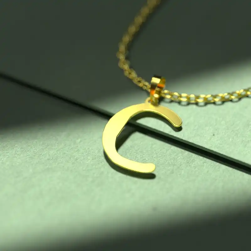 گردنبند طلا 18 عیار زنانه مدوپد مدل حرف C کد H3-1-1289