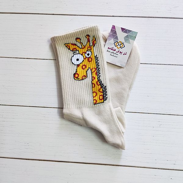 جوراب ساق بلند زنانه تن پوش هنگامه مدل کش اسپرت زرافه کد K77 - - 2