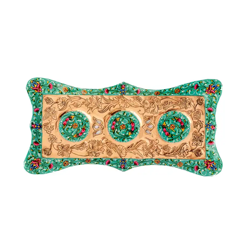 سرویس چای خوری 4 پارچه مسی مدل پرداز کد JPA03