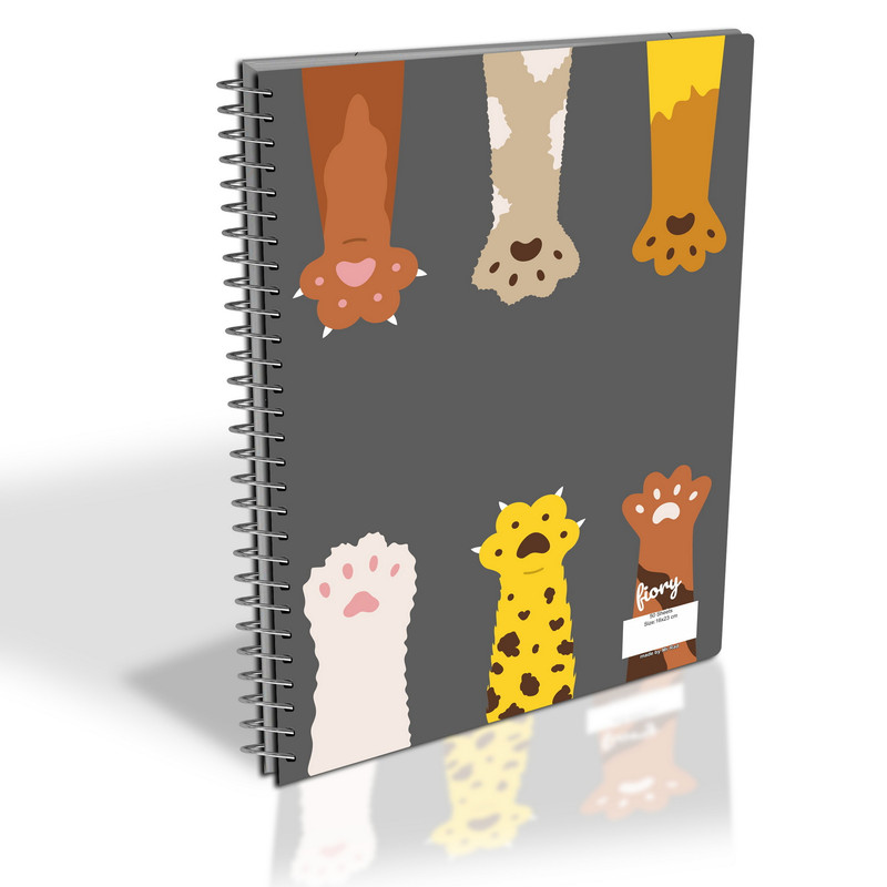 دفتر مشق 50 برگ مستر راد طرح پنجه های رنگی کد fiory 2705