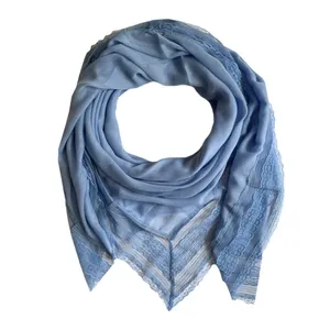 روسری زنانه مدل سوپر نخ حاشیه دانتل 00745