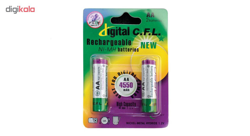 باتری نیم قلمی قابل شارژ CFL مدل 1850mah AAA بسته 2 عددی باتری نیم قلمی قابل شارژ CFL مدل 1850mah AAA بسته 2 عددی