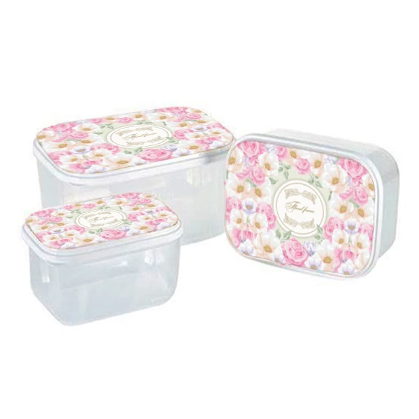 ظرف نگهدارنده زیبا مدل مستطیلی کد 5 مجموعه 3 عددی