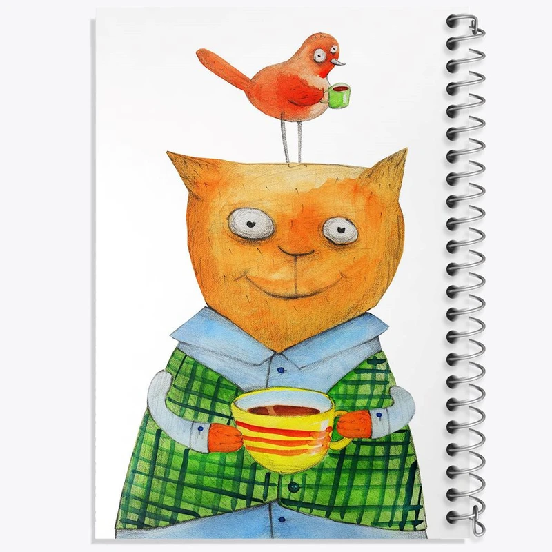 دفتر مشق 100 برگ خندالو طرح گربه کد 5253