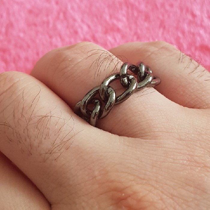 انگشتر مردانه مدل زنجیر کد P544